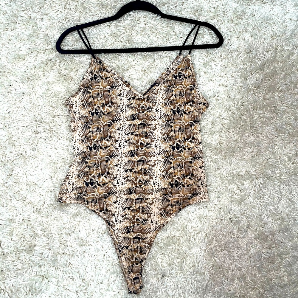Snake print bodysuit